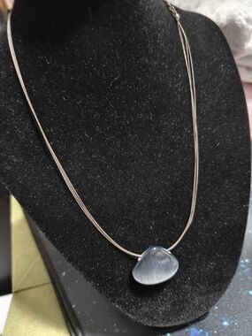 Elegant Blue Sto MLne Pendant Necklace for Women